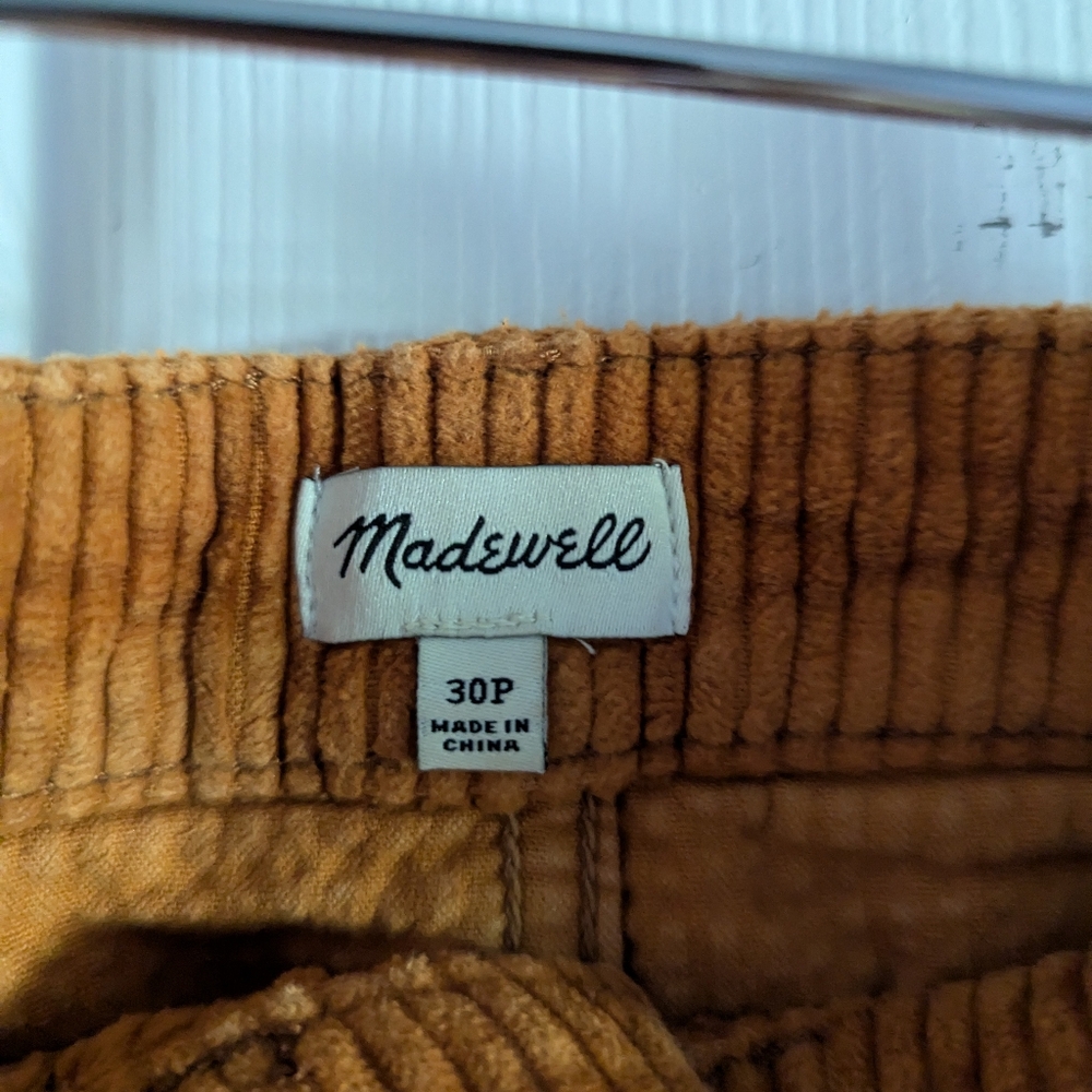 Madewell Emmett Wide-Leg Crop Pants in Corduroy